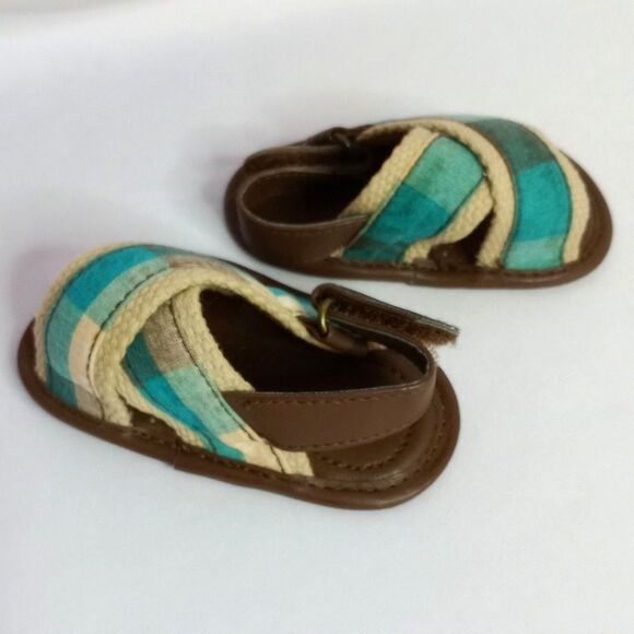 Gymboree Infant Sandals Shoes Baby Boys Lightweight Criss Cross Walker Sz: 2 - Picture 2 of 6